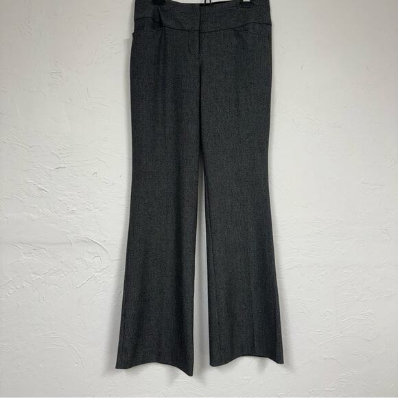 Express Editor Grey Low Rise Bootcut Trouser Dress Pants Womens 0 R Preppy Fall - Picture 2 of 11